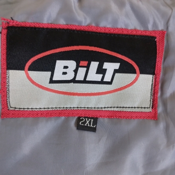 2X Bilt BLM 9 Motorcycle Jacket Padded Red Black White Zip out liner - Picture 11 of 12